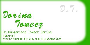 dorina tomecz business card